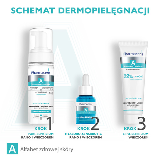 Pharmaceris A Puri-Sensilium Łagodząca pianka myjąca do twarzy i okolic oczu, 150 ml