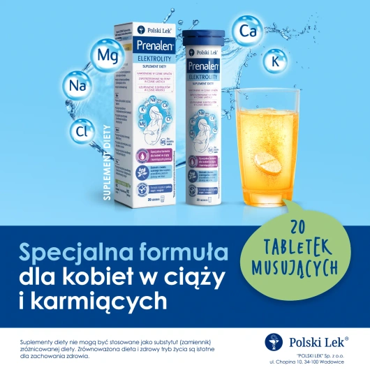 Prenalen Elektrolity, 20 tabletek musujących 