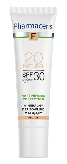 PHARMACERIS F MATT-MINERAL-CORRECTION Mineralny dermo-fluid matujący SPF 30 NATURAL 20, 30ml