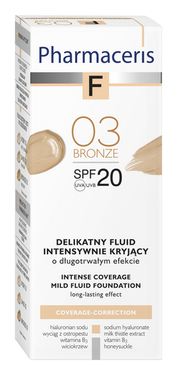 PHARMACERIS F delikatny fluid kryjący 03 BRONZ 30ml