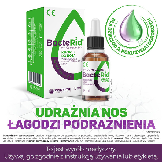Bacterid Krople do nosa, 15 ml