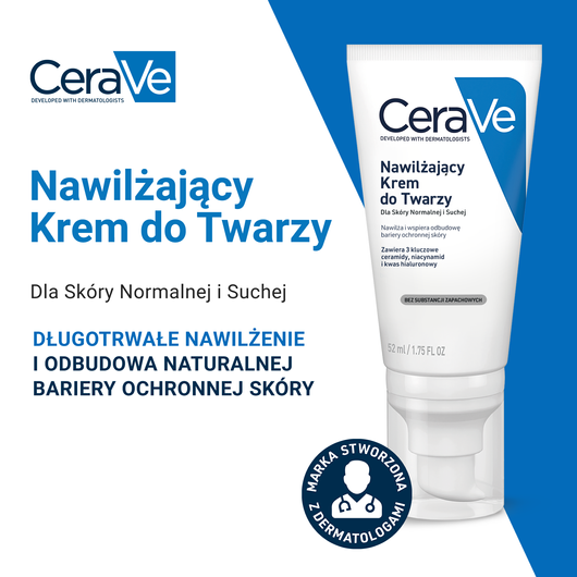 CeraVe Nawilżający Krem do twarzy, 52ml
