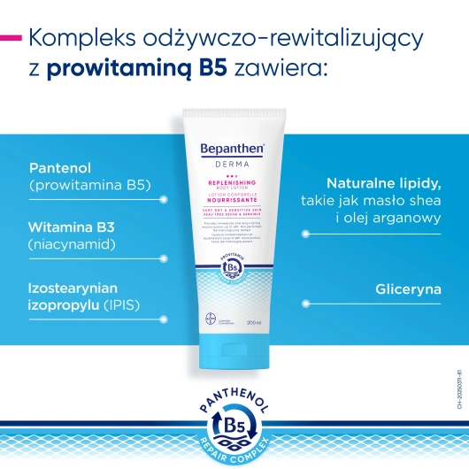 Bepanthen Derma Replenishing Głęboko odżywczy balsam do ciała, 200 ml