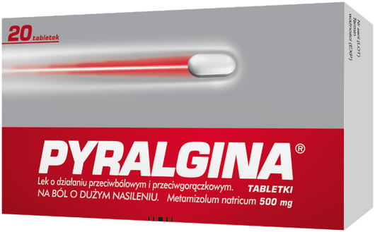 PYRALGINA 500 mg 20 tabletek