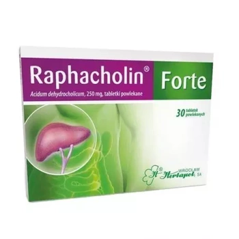 Raphacholin forte 250mg, 30 tabletki powlekane