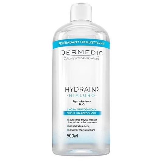 DERMEDIC HYDRAIN 3 HIALURO Płyn micelarny, 500ml