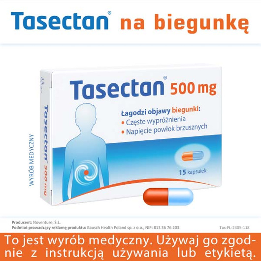 Tasectan 500 mg, 15 kapsułek