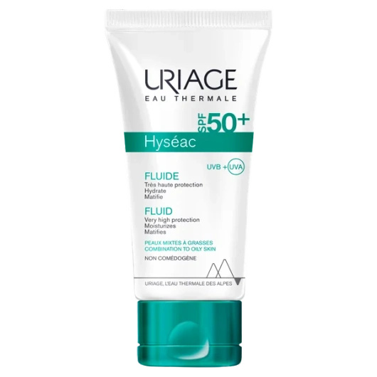 Uriage Hyséac Fluid przeciwsłoneczny do skóry trądzikowej SPF 50+, 50 ml