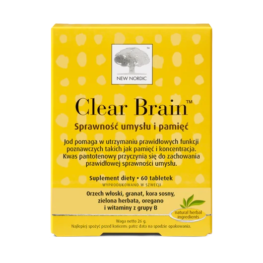 Clear Brain Sprawność umysłu i pamięć, 60 tabletek