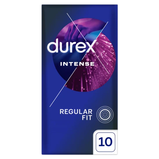 Durex Intense Prezerwatywy z wypustami i żelem Desirex, 10 sztuk