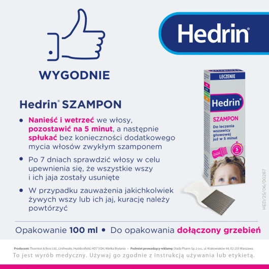 Hedrin Szampon na wszy, 100 ml