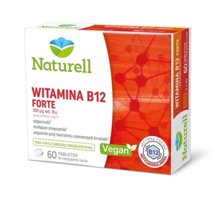 NATURELL Witamina B12 Forte, 60 tabletek do ssania