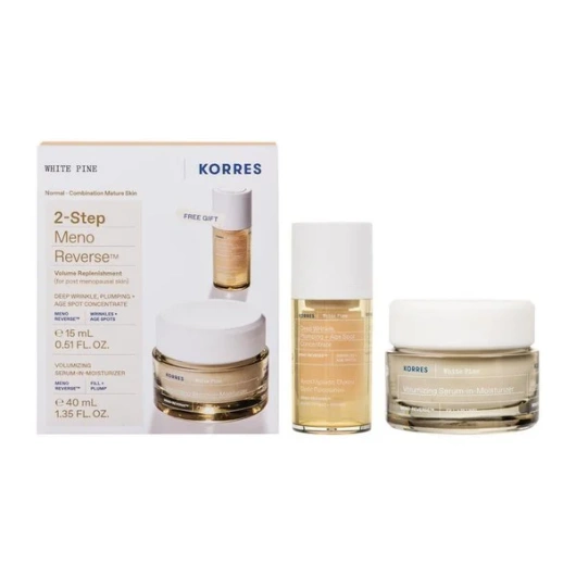 Korres White Pine 2-Step Meno Reverse Zestaw Serum w kremie + koncentrat do twarzy