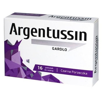 ARGENTUSSIN GARDŁO czarna porzeczka, 16 pastylek do ssania