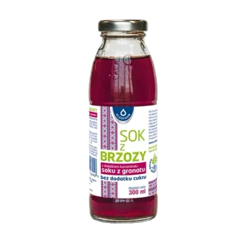 Oleofarm Sok z brzozy z koncentratem soku z granatu, bez dodatku cukru, 300 ml
