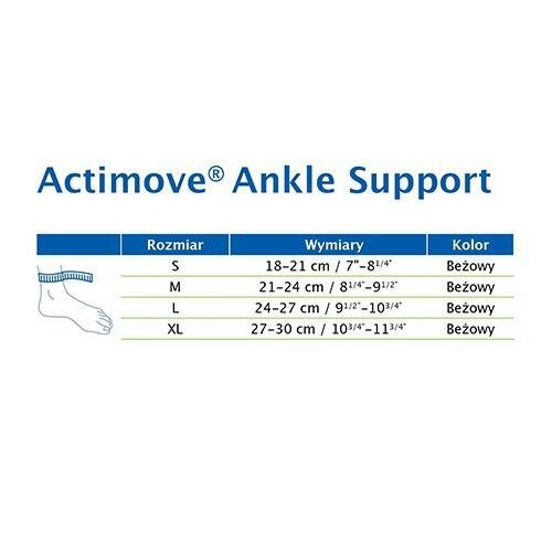 ACTIMOVE SPORTS Opaska stawu skokowego, rozmiar S x 1 sztuka