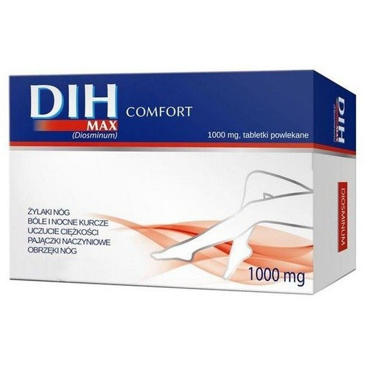 DIH MAX COMFORT 1000 mg 60 tabletek powlekanych