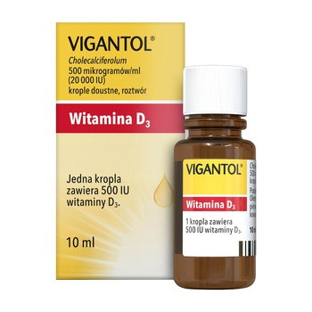 Vigantol 500 j.m. krople doustne, 10 ml