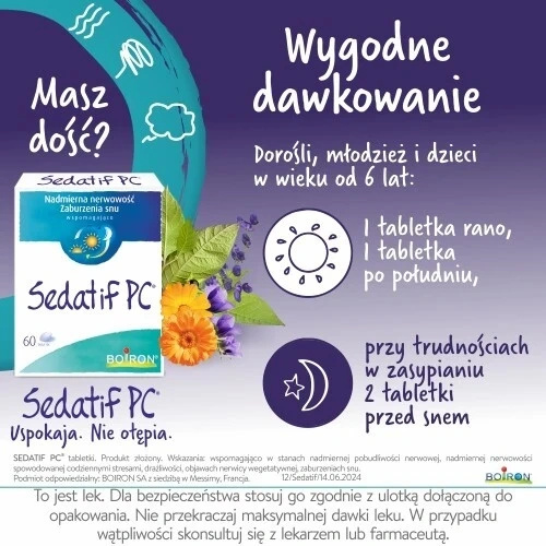 Boiron Sedatif PC, 60 tabletek 