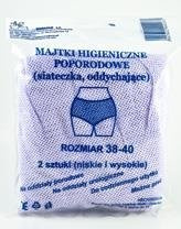 Majtki higieniczne poporodowe rozmiar 38-40, 2 sztuki