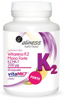 Aliness Naturalna Witamina K MonoFORTE MK-7 200 µg z Natto, 60 kapsułek