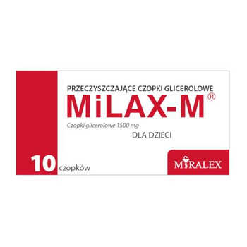 MILAX-M Czopki doodbytnicze dla dzieci, 10 sztuk