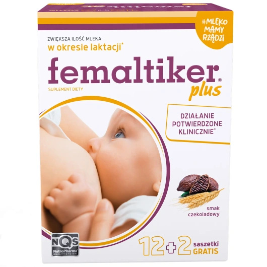 Femaltiker Plus Smak czekoladowy, 14 saszetek