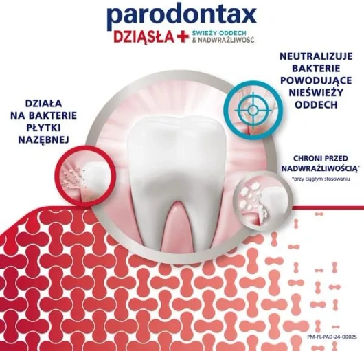 Parodontax Dziąsła + Świeży Oddech & Nadwrażliwość, 75 ml