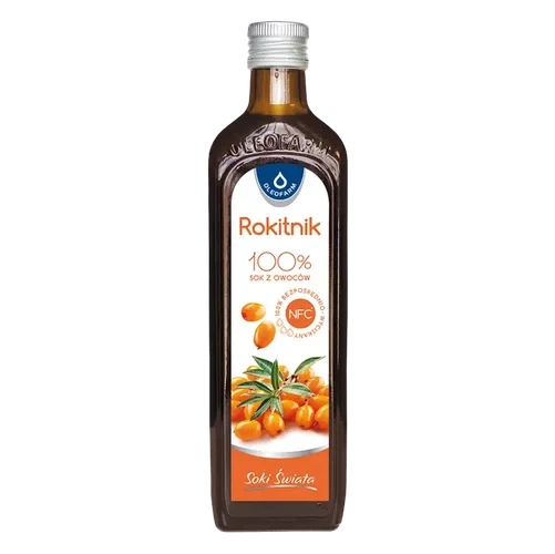 Oleofarm Rokitnik 100% Sok z owoców rokitnika, 490 ml