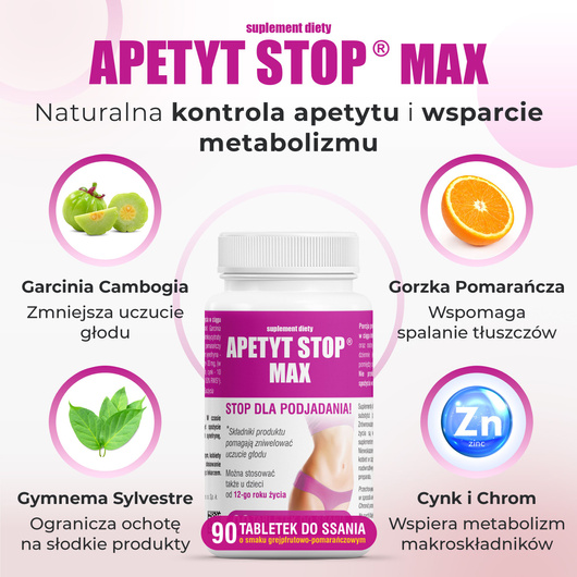 APETYT STOP MAX x 90 tabletek do ssania