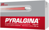 PYRALGINA 500 mg  20 tabletek
