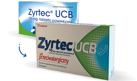 ZYRTEC UCB 10 mg x 10 tabletek