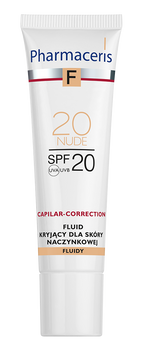 PHARMACERIS F Fluid kryjący do cery naczynkowej SPF20 - nude 30 ml