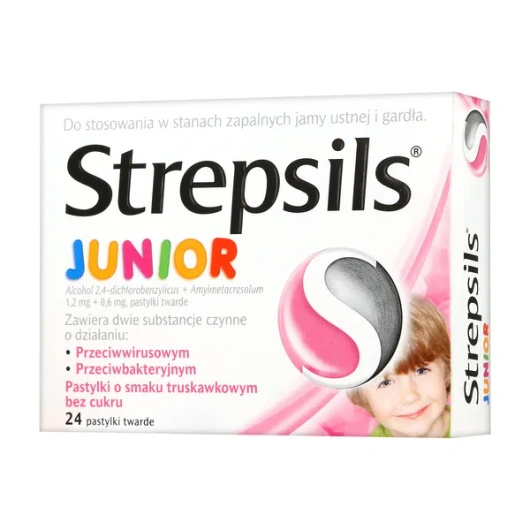 Strepsils Junior, 24 pastylki twarde