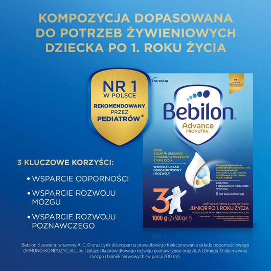 Bebilon 3 Advance Pronutra Junior 1000g