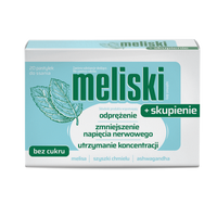 Meliski + Skupienie, 20 pastylek do ssania