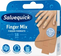 Salvequick Finger Mix Wodoodporne plastry na palce, 18 sztuk