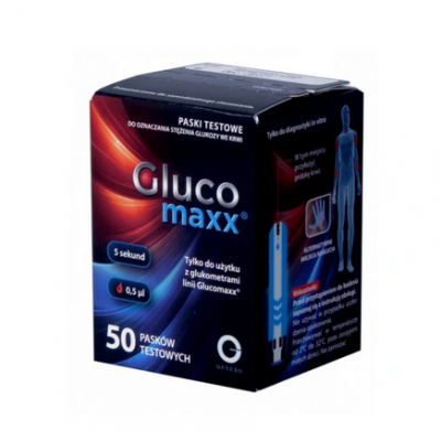 Glucomaxx test paskowy, 50 sztuk 