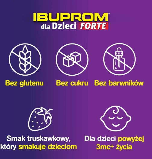 IBUPROM DLA DZIECI FORTE zawiesina doustna 100 ml 