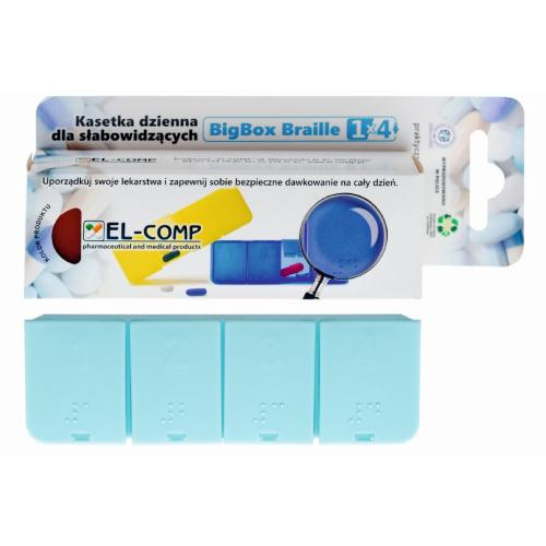 El-Comp Kasetka dzienna dla słabowidzących Big Box, 1 sztuka