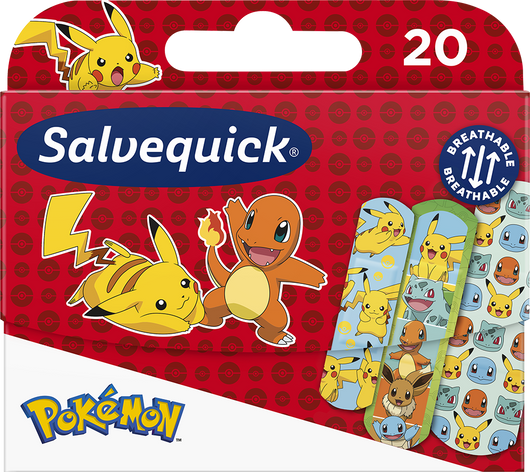 Plastry SALVEQUICK Pokemon, 20 sztuka