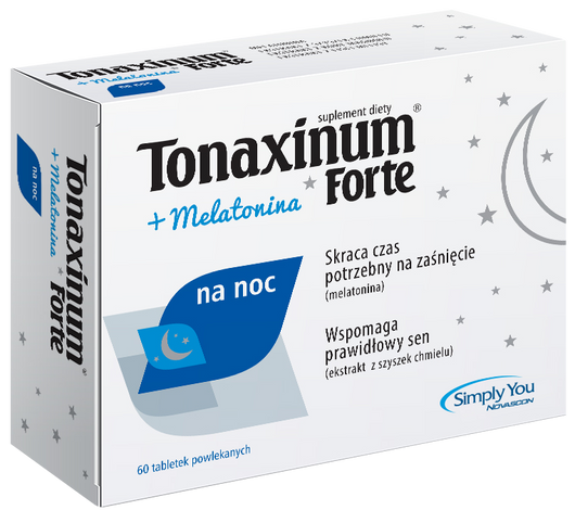 Tonaxinum® Forte na noc + Melatonina, 60 tabletek powlekanych