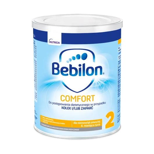 Bebilon Comfort 2, żywność specjalnego przeznaczenia medycznego dla niemowląt od 6. miesiąca, 400 g