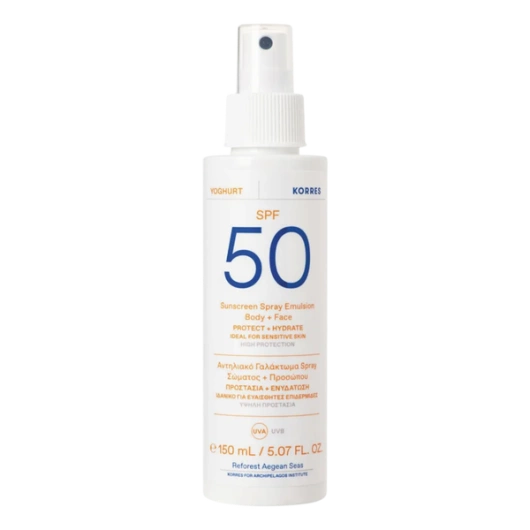 Korres Yoghurt Korres Emulsja ochronna SPF50+ do twarzy i ciała Spray, 150 ml