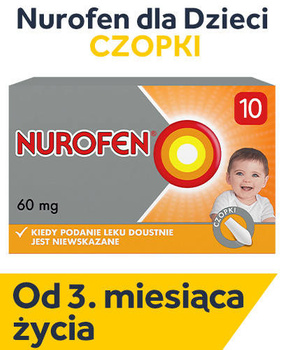 Nurofen 60mg x 10 czopki DATA WAŻNOŚCI 31/10/2025