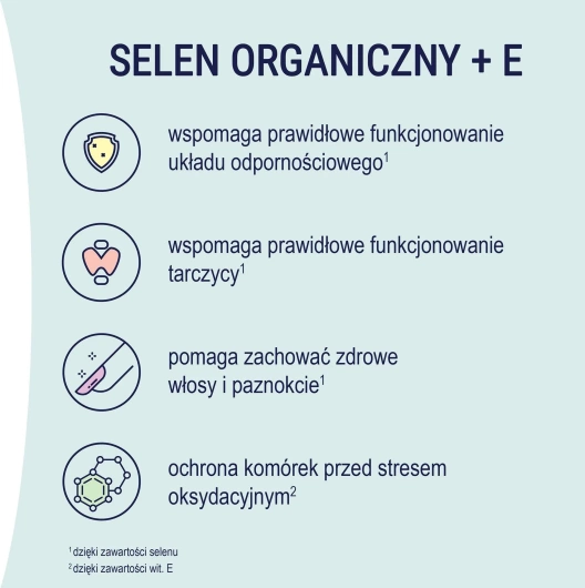 NATURELL Selen organiczny + E, 60 tabletek do ssania
