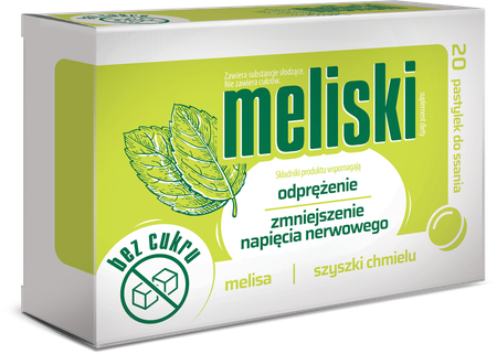 Meliski pastylki do ssania, 20 sztuk