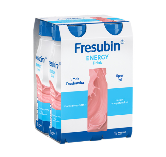 Fresubin Energy Drink Truskawkowy płyn doustny, 4x200ml
