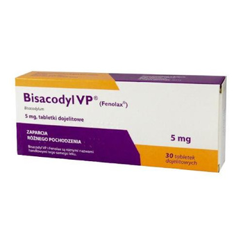 Bisacodyl VP tabletki dojelitowe 5 mg x 30 sztuk