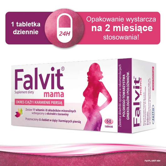 Falvit® mama witaminy dla kobiet w ciąży i matek karmiących, 60 tabletek